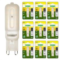 Kit 10 Lâmpadas Led Taschibra G9 Bipino 2,5w Leitosa 2700k 110v Kit 10 Lâmpadas Led Taschibra G9 Bipino 2,5w Leitosa 2700k 110v