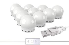 Kit 10 Lâmpadas Led Usb Para Espelho Camarim Maquiagem