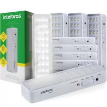 Kit 10 lâmpadas luminaria de emergencia 30 leds intelbras