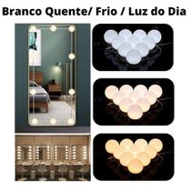 Kit 10 Lâmpadas Luz De Espelho Maquiagem Camarim Led Iluminação, Pra Você Aparecer Bem