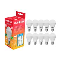Kit 10 Lâmpadas SUPERLED Ourolux Bulbo 12W 6500K Econômica