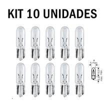 Kit 10 Lâmpadas T5 Pinguinho 1.2w 12v Halógena Original Painel Carro Moto Pinguinho Universal