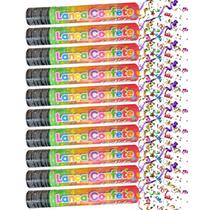 Kit 10 Lança Confetes Papel Colorido Festas Casamento Evento - Pais e filhos