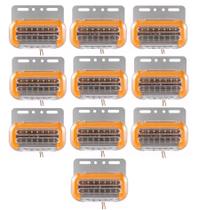 Kit 10 Lanterna Lateral Laranja 24V - DQKL-13 Kit 10 Lanterna Lateral Laranja 24V - DQKL-13