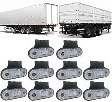 Kit 10 Lanterna Led Cristal Lateral Báu Carreta Caroceria 12/24v KLX Kit 10 Lanterna Led Cristal Lateral Báu Carreta Caroceria 12/24v KLX