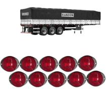 Kit 10 Lanterna Led Frontal Eclipse Carreta Randon Bivolt Kit 10 Lanterna Led Frontal Eclipse Carreta Randon Bivolt