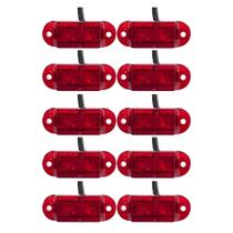 Kit 10 Lanterna Led Posipoint Vermelha Bivolt 12v/24v Aspock