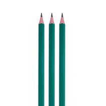 Kit 10 lápis grafite HB hexagonal verde escritório escolar