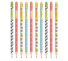 Kit 10 Lápis Preto HB Redondo Decorado Urso PANDA c/ Borracha Leo&Leo Kit 10 Lápis Preto HB Redondo Decorado Urso PANDA c/ Borracha Leo&Leo