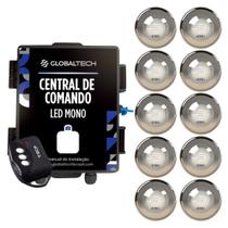 Kit 10 LED MONO 10W + Central de Comando Globaltech 120W