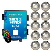 Kit 10 LED RGB 7,5W + Central de Comando Globaltech 120W Kit 10 LED RGB 7,5W + Central de Comando Globaltech 120W