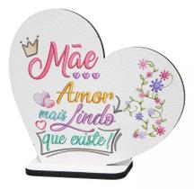 Kit 10 Lembranças Dia Das Mães Mdf Coração Frase 8cmx8,7cm