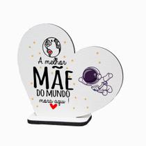 Kit 10 Lembranças Dia Das Mães Mdf Coração Frase 8cmx8,7cm