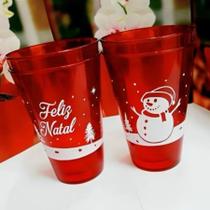 kit 10 Lembrancinha de Natal Copo Boneco de Neve