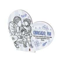 Kit 10 Lembrancinhas Coração MDF Celebração Dia dos Pais Kit 10 Lembrancinhas Coração MDF Celebração Dia dos Pais