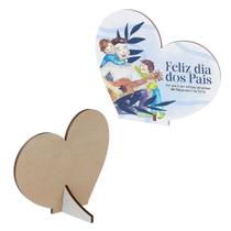 Kit 10 Lembrancinhas Coração MDF Celebração Dia dos Pais Kit 10 Lembrancinhas Coração MDF Celebração Dia dos Pais