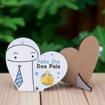 Kit 10 Lembrancinhas Dia Dos Pais Mdf Coração Kit 10 Lembrancinhas Dia Dos Pais Mdf Coração