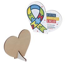 Kit 10 Lembrancinhas em Forma de Coração Dia Mundial de Conscientização do Autismo