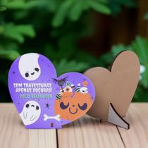 Kit 10 Lembrancinhas Halloween Coração MDF Decorado Dia das Bruxas Kit 10 Lembrancinhas Halloween Coração MDF Decorado Dia das Bruxas