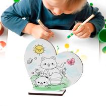 Kit 10 Lembrancinhas MDF para Colorir Dia das Crianças Infantil