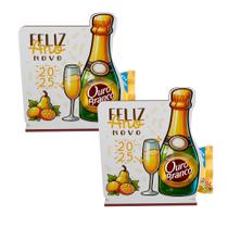 Kit 10 Lembrancinhas Porta Bombom Ano Novo Feliz 2026 Mdf