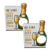 Kit 10 Lembrancinhas Porta Bombom Ano Novo Feliz 2026 Mdf