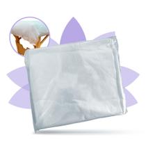 Kit 10 Lençol Descartável para Maca Sem Elástico 2,20m x0,90cm em TNT Branco 30g