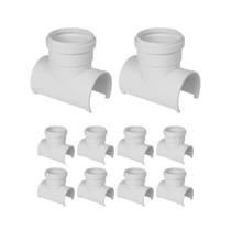 Kit 10 Liga Fácil Tapa Furo Tee Esgoto 100x50mm Mold - Estrela