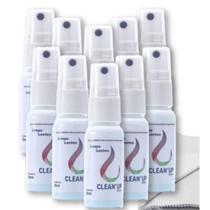 Kit 10 Limpa Lentes e Telas Clean Up 25ml Óculos Tv LCD Plasma Celular flanelas - Oculus Kit 10 Limpa Lentes e Telas Clean Up 25ml Óculos Tv LCD Plasma Celular flanelas - Oculus