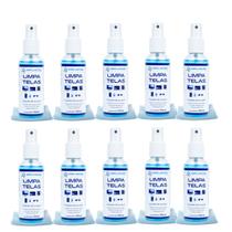 Kit 10 Limpa Telas Led Plasma Lcd iPad Tv Monitores Celulares Com Flanela Para Limpeza 60ml Implastec1