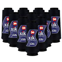 Kit 10 Linhas Para Costura Setta Xik 120 Tex28 2000j Preto