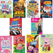 Kit 10 Livros 365 Atividades e Desenhos Colorir Passatempo
