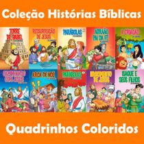 Kit 10 Livros Bíblia Infantil em Quadrinhos Gibi Colorido Cristão Histórias Bíblicas Kit 10 Livros Bíblia Infantil em Quadrinhos Gibi Colorido Cristão Histórias Bíblicas