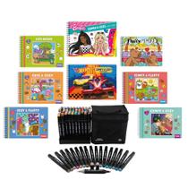 Kit 10 livros capa dura tiktok comfy e cozy com 80 canetinhas touch Kit 10 livros capa dura tiktok comfy e cozy com 80 canetinhas touch