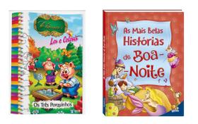 Kit 10 livros infantis - solapa clássicos para ler e colorir e as mais belas histórias de boa-noite - contos para dormir
