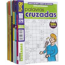 Kit 10 Livros Passatempos Palavras Cruzadas Exatas Coletânea Nível Fácil e Médio 1.120 Páginas