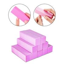 Kit 10 Lixa Bloco Rosa Polidora Fecha Poros Polir Unhas