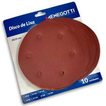 Kit 10 Lixas 225MM Menegotti Para Lixadeira Girafa MLP710H e MLP750 Escolher Grão 60 a 240 Teto e Parede Para Um Acabamento Profissional