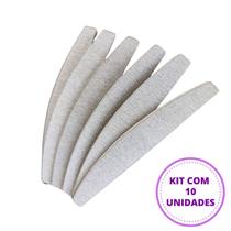 Kit 10 Lixas Banana Unha De Gel Acrílica Boomerang Meia Lua