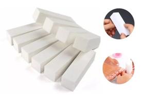 Kit 10 Lixas Bloco Espuma Branco 4 Faces Brilho Profissional Kit 10 Lixas Bloco Espuma Branco 4 Faces Brilho Profissional