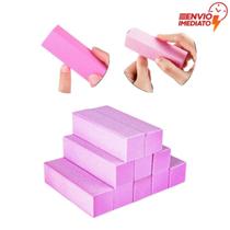 Kit 10 Lixas Bloco Rosa Polidora Fecha Poros Polir Unhas Honey Girl