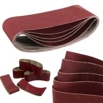 Kit 10 Lixas Cinta Mini Lixadeira Worker 330x30mm Reposição