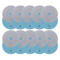 Kit 10 Lixas Diamantadas 3 estagios Espiral Pro 3 - Ø100mm