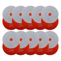 Kit 10 Lixas Diamantadas Seca e Úmida Espiral Pro 200 - Ø100mm