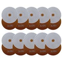 Kit 10 Lixas Diamantadas Seca e Úmida Espiral PRO 3000 - Ø100mm