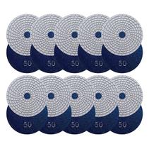 Kit 10 Lixas Diamantadas Seca e Úmida Espiral Pro 50 - Ø100mm