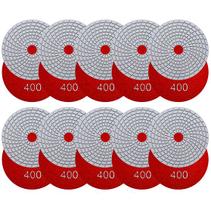 Kit 10 Lixas Diamantadas Seca e Úmida Floral Ouro 400 - Ø100mm