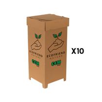 Kit 10 Lixeira Descartável De Papelão