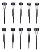 Kit 10 Luminária Balizador Espeto Jardim Solar Led Decoração