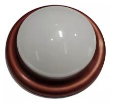 Kit 10 Luminária Circular Led 12w 6500k Branco Frio Bivolt Cor Marrom